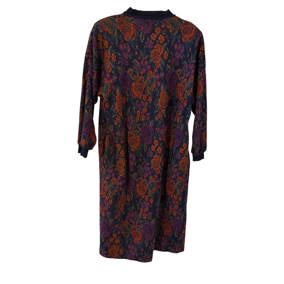 Vintage Kathleen Usherwood for Periphery Floral Knit Button Front Sweater Coat - Picture 10 of 16